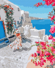 Картина по номерам. Brushme "Цветущая Греция" GX34836, 40х50 см                                              
