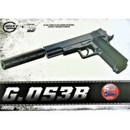 Детский пистолет "Colt 1911 с глушителем" Galaxy G053B Пластиковый