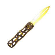 Деревянный сувенирный нож «ВЫКИДУХА» СКЕЛЕТОН SK-BLACK (Черный)