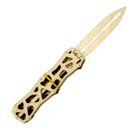 Деревянный сувенирный нож «ВЫКИДУХА» СКЕЛЕТОН SK-GOLD (Золотой)