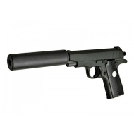 УЦЕНКА! Пистолет на пластиковых пульках "Browning mini с глушителем Вальтер" G2A-UC Металл