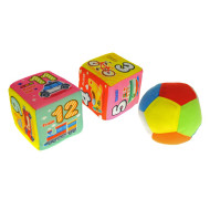 Набор мягких кубиков 0648-41B 2 кубика + мячик
