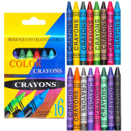Восковые карандаши 16 цветов CRAYONS 2016A                                                          