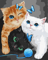 Картина по номерам "Пушистые котята" ©Kira Corporal Идейка KHO4370 40х50 см