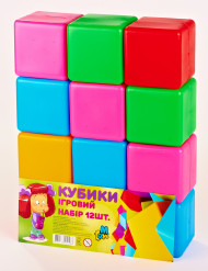 Детские игровые кубики Большие 14067K, 12 шт. в наборе