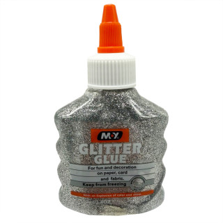 Клей декоративный "Металлик Glitter" DSCN4619(Silver) 100 мл