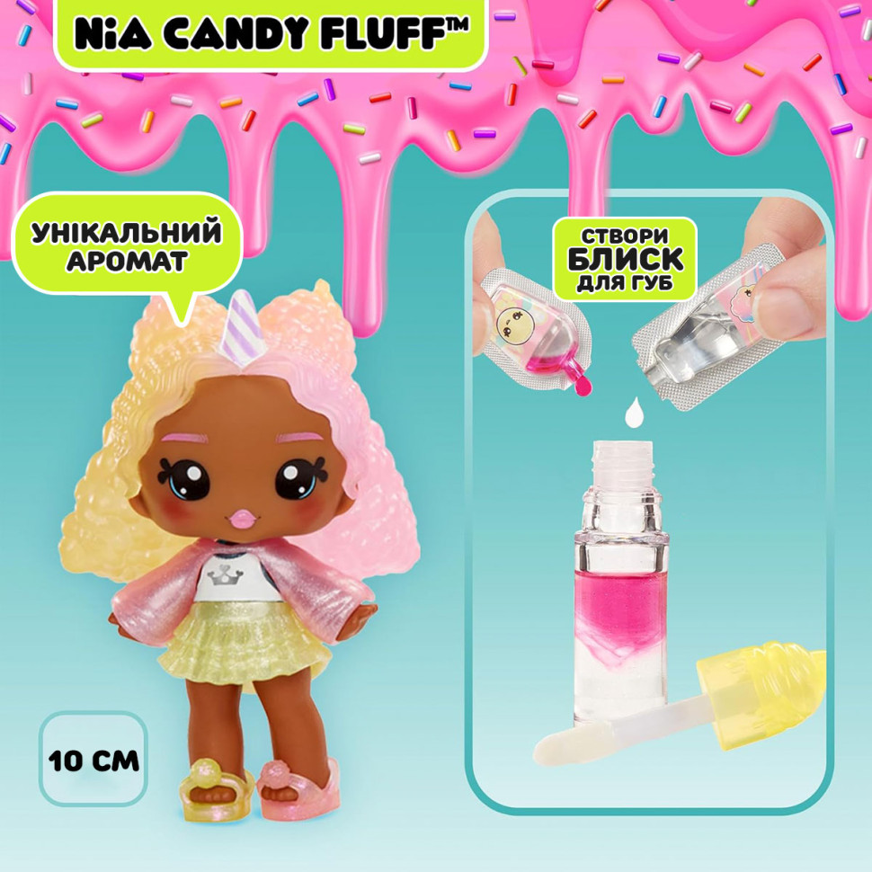 Игровой набор с куклой и блеском для губ Ния Кэнди Yummiland 525462 опт, дропшиппинг
