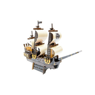 Деревянный 3D конструктор "Пиратский корабль" Puz-00928, 196 деталей