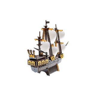 Деревянный 3D конструктор "Пиратский корабль" Puz-00928, 196 деталей