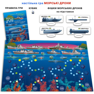 Настольная игра для всей семьи "Морские дроны" 81428 патриотическая