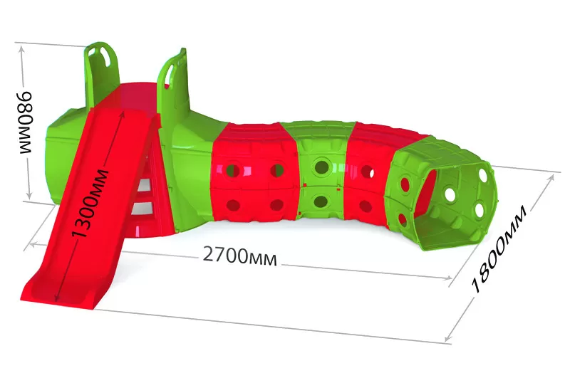 Дитяча Гірка з тунелем DOLONI-TOYS 01470 /, 3 різних кольори  - гурт(опт), дропшиппінг 