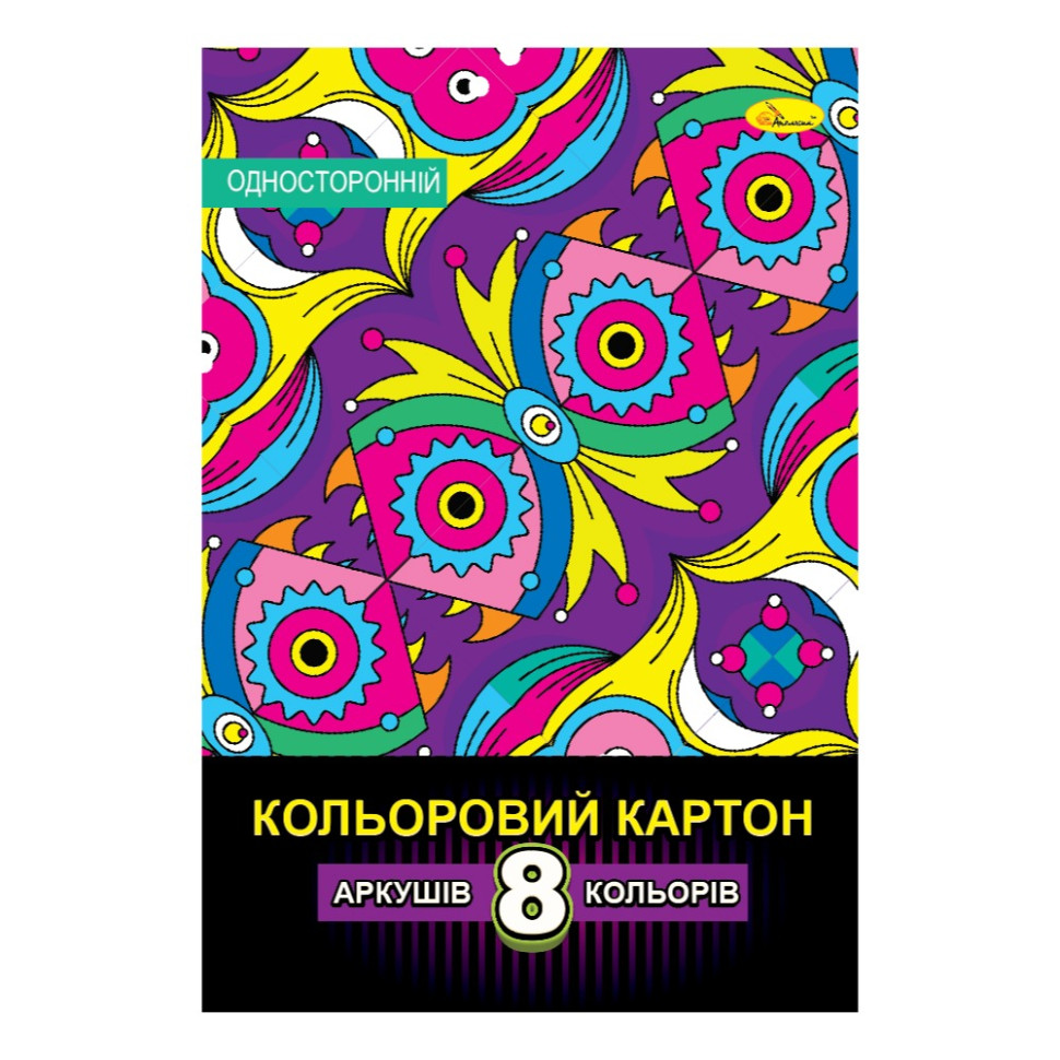 Набір кольорового одностороннього картону АП-1121-2 - гурт(опт), дропшиппінг 