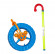 Дитяча каталка колесо на палиці 1-014 з тріскачкою  - гурт(опт), дропшиппінг 