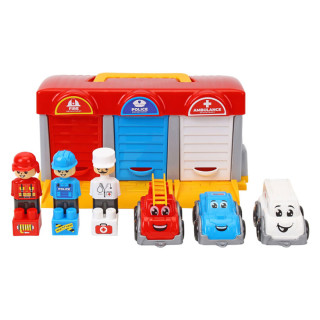 Игровой набор "Гараж Emergency Heroes" 3403TXK с фигурками, 3 машинки