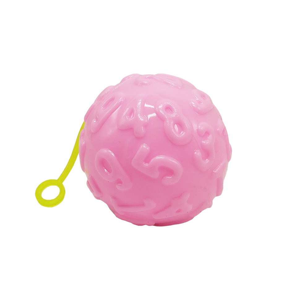 М'яч дитячий MS 4286(Pink) 7,5 см, текстурний, пискавка, мерехтить - гурт(опт), дропшиппінг
