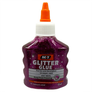 Клей декоративный "Металлик Glitter" DSCN4619(Pink) 100 мл