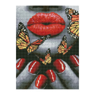 Алмазная мозаика "Поцелуй для бабочек" EJ1388, 40х30 см