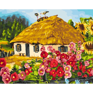 Картина за номерами. Сільський пейзаж 