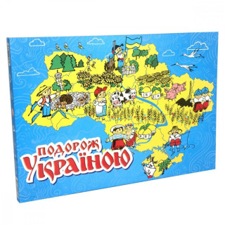 УЦЕНКА!!! Настольная игра-бродилка "Путешествие по Украине" Strateg 59ST-UC 3 фишки, кубик