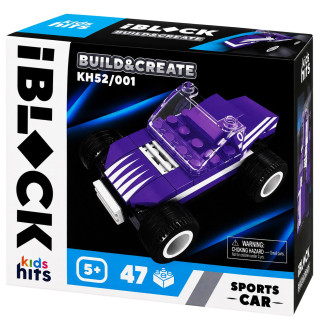 Детский конструктор IBLOCK JUNIOR KH52/001(Violet) 47 деталей