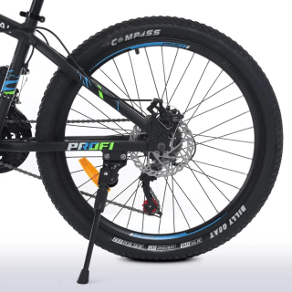 Велосипед "OPTIMAL" PROF1 G24OPTIMAL A24.4 24 д. Алюм.рама 13", SHIMANO 21SP, DB, FW TZ500, черн-голубой