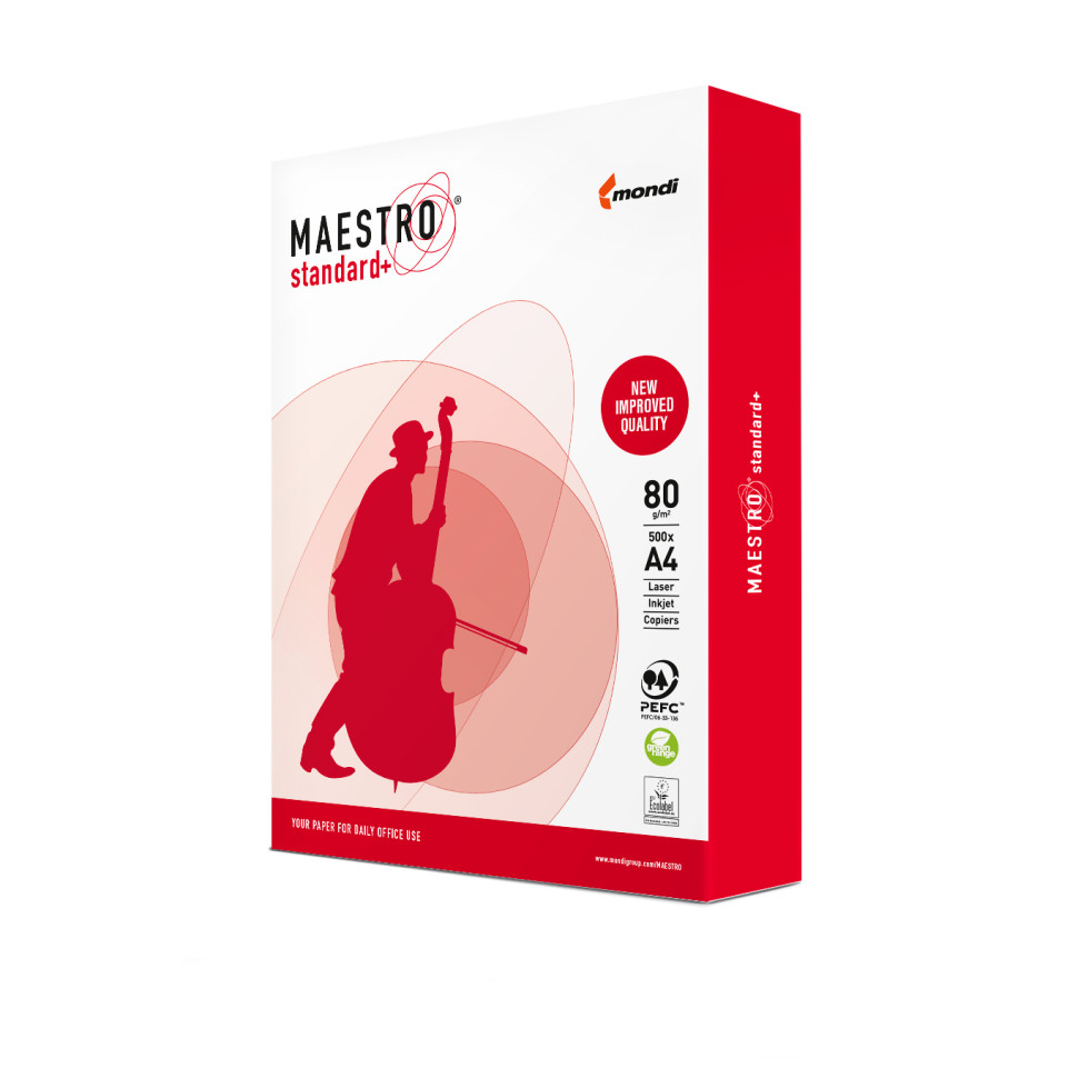 Бумага для офиса MAESTRO STANDARD+ А4, класc B, 80г/м2, 500 листов опт, дропшиппинг
