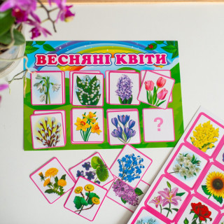Дидактическая настольная игра "Весенние цветы" 15211017, 2 поля для игры