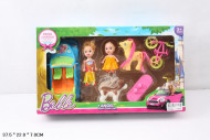 Набір маленьких ляльок з машиною 012-1А тварини в комплекті