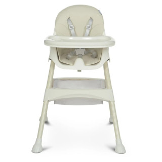 Стульчик для кормления M 4136-2 Ice Gray, складной, 5-ти точечный, экокожа
