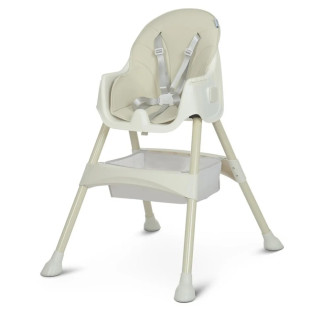 Стульчик для кормления M 4136-2 Ice Gray, складной, 5-ти точечный, экокожа