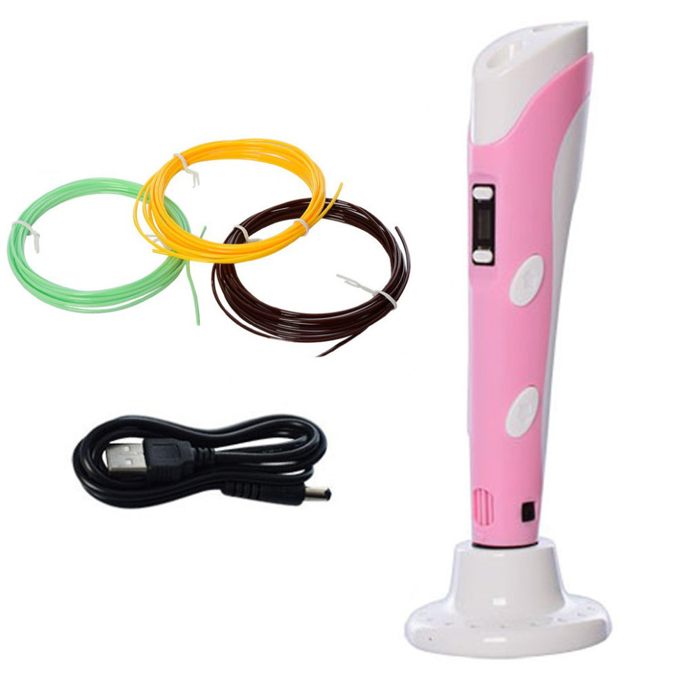 УЦЕНКА!!! 3D Ручка -2 с LED экраном 5V DX006(Pink)-UC USB опт, дропшиппинг