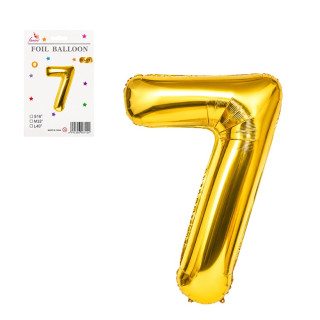 Шарик-цифра фольгированная №7 NB-№7, 97870, 40 см, золото