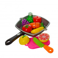 Іграшкові продукти на липучках 3016C зі сковородою