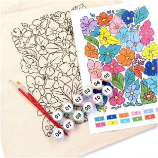 Набор для творчества экосумка-раскраска "Funny flowers" N0003647 размер 38х42 см