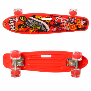 Детский скейт Пенни борд MS 0749-6 с ручкой