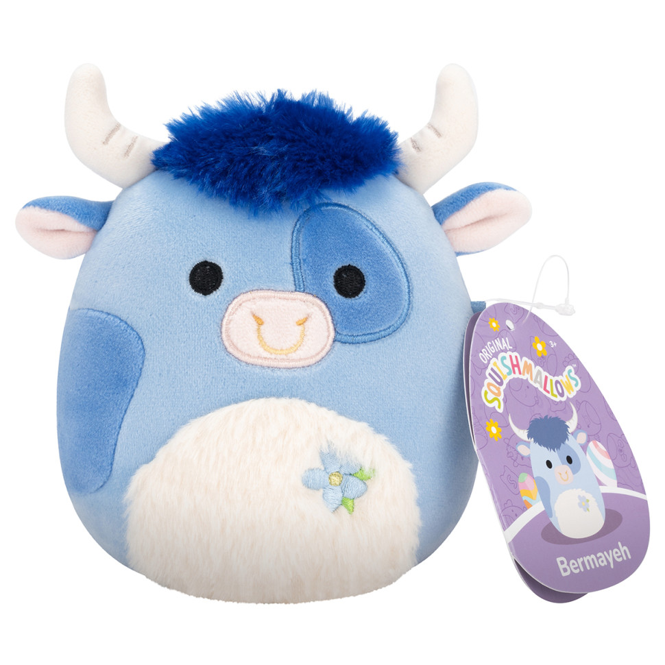 Детская мягкая игрушка Бык Бермайе Squishmallows SQER01181, 13 см опт, дропшиппинг