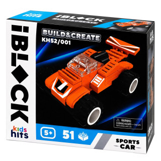 Детский конструктор IBLOCK JUNIOR KH52/001(Orange) 51 деталь
