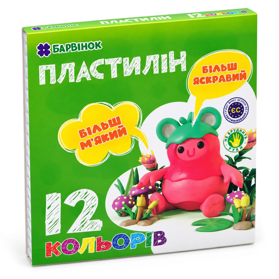 Набор детского пластилина для лепки 6-433, 12 цветов опт, дропшиппинг