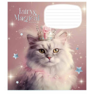 Тетрадь ученическая "Fairy cats" 012-3316K-4 в клетку, 12 листов
