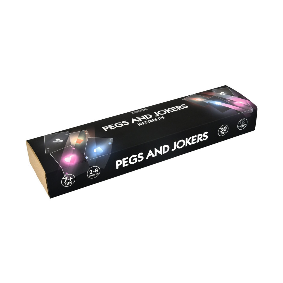Настольная игра Pegs and Jokers 30348 карточки 108 штук, инструкция опт, дропшиппинг