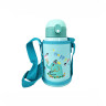 Термос-поильник с силиконовой трубочкой MGZ-0318(Turquoise) чашкой, в чехле с ремешком, 550 мл опт, дропшиппинг