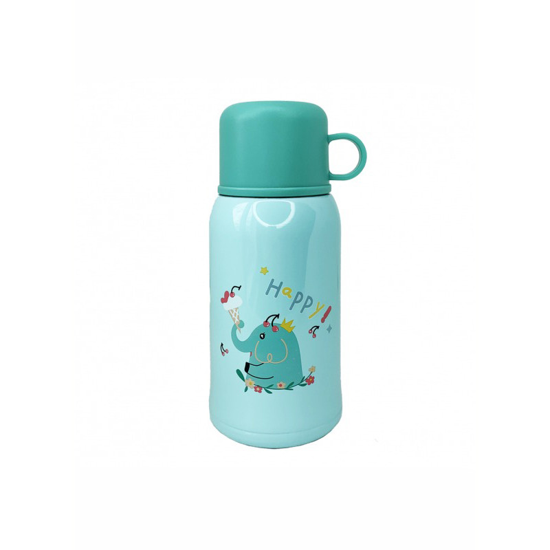 Термос-поильник с силиконовой трубочкой MGZ-0318(Turquoise) чашкой, в чехле с ремешком, 550 мл опт, дропшиппинг