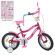 Велосипед дитячий PROF1 Y14242S 14 дюймів, малиновий - гурт(опт), дропшиппінг 