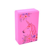 Блок для йоги "Единорог" MS 0858-14(Pink) EVA 23 х 15 х 7,5 см