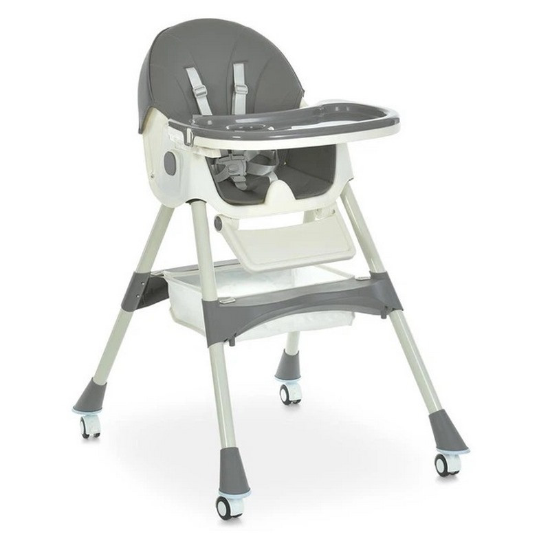 Стульчик для кормления M 6302 Gray складной, 5-ти точечные ремни опт, дропшиппинг