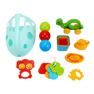 Детский подарочный набор "Baby set 6 в 1" 3274TXK пирамидка, органайзер для ванны