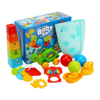 Детский подарочный набор "Baby set 6 в 1" 3274TXK пирамидка, органайзер для ванны