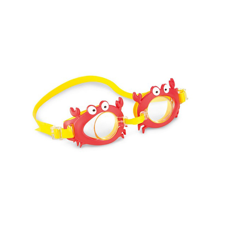 Окуляри для плавання 55610(Crab) червоний, OSFM - гурт(опт), дропшиппінг