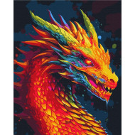 Картина по номерам "Неоновый дракон" BS53744, 40х50 см
