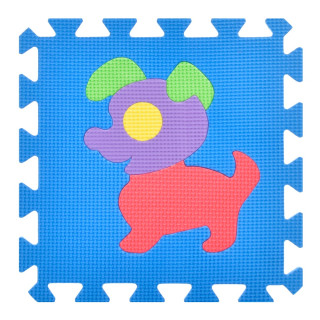 Детский коврик Мозаика "Животные" M 0376-1, 10 деталей, EVA, 30х30 см
